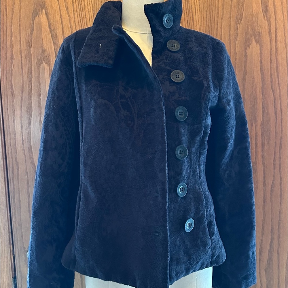 Desigual brocade jacket in black size 40 in good used condition